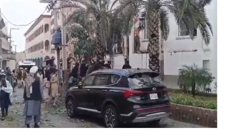 Pakistan Suicide Blast: 5 Killed, Several Injured After Powerful Bomb Explodes During Friday Prayer at Seminary in Khyber Pakhtunkhwa Province (Watch Videos)