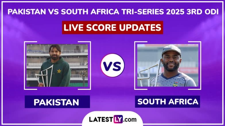 SA 11/0 in 3 Overs | Pakistan vs South Africa Live Score Updates of Pakistan Tri-Series 2025: South African Openers Make Subdued Start