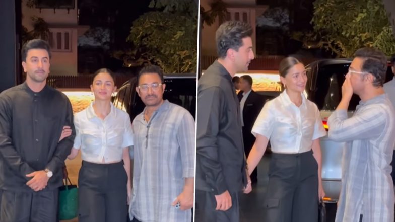 ‘Loveyapa’: Ranbir Kapoor and Alia Bhatt Attend Special Screening With Aamir Khan and Other Bollywood Celebrities (Watch Video)