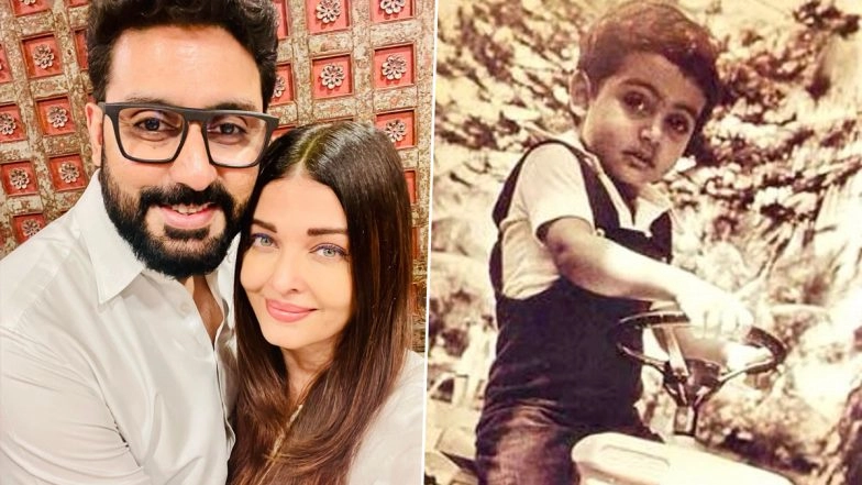 Abhishek Bachchan Turns 49: Aishwarya Rai Bachchan Shares Heartfelt Wish With Throwback Childhood Photo, Says ‘Good Health, Love and Light’ (View Pic)