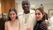 Sara Ali Khan Meets Singer Akon at Her Friend&rsquo;s Wedding, Flaunts Her &lsquo;Desi Girl&rsquo; Style in Black Indian Wear (View Pic)