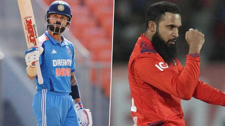 Adil Rashid Dismisses Virat Kohli for Record-Equalling 11th Time Across Formats, Achieves Feat During IND vs ENG 3rd ODI 2025
