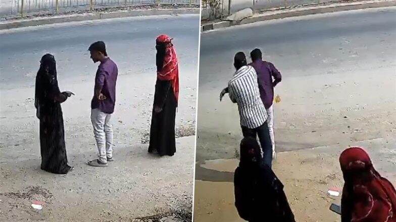Telangana Shocker: Man Pours Petrol on Woman, Threatens To Set Her on Fire After Rejection in Huzurnagar; CCTV Video Surfaces
