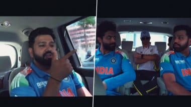 Rohit Sharma Impresses With His Knowledge of ICC Tournaments as Indian Captain and Ravindra Jadeja Get Ready for Photoshoot Ahead of Champion Trophy 2025 (Watch Video)