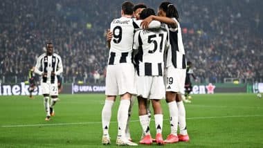 UEFA Champions League 2024–25 Results: Juventus Beat PSV Eindhoven, Paris Saint Germain Down Brest in Play-Off First Leg