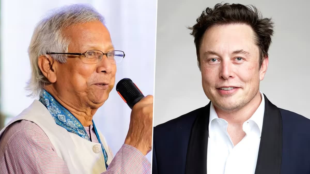 World News | Yunus Invites Elon Musk to Visit Bangladesh, Launch Satellite-Based Internet Service |  LatestLY
