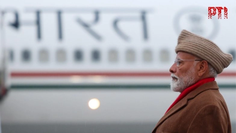 PM Narendra Modi Arrives in France, To Co-Chair the AI Action Summit Along With French President Emmanuel Macron (See Pics and Videos)