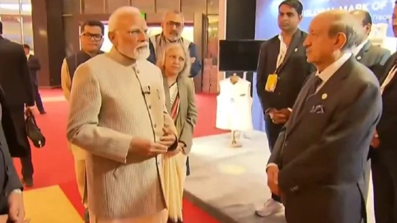 PM Modi Visits Exhibition at Bharat Tex 2025, Interacts With Participants