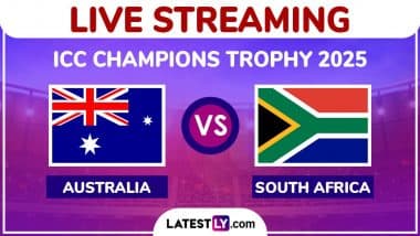 Australia vs South Africa Free Live Streaming Online, ICC Champions Trophy 2025: How To Watch AUS vs SA CT Cricket Match Live Telecast on TV?