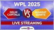 Delhi Capitals vs Gujarat Giants WPL 2025 Free Live Streaming Online: Watch TV Telecast of DC-W vs GG-W Women's Premier League T20 Cricket Match on Start Sports and JioHotstar Online