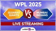 Gujarat Giants vs Mumbai Indians WPL 2025 Free Live Streaming Online: Watch TV Telecast of GG-W vs MI-W Women's Premier League T20 Cricket Match on Star Sports and JioHotstar Online