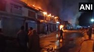 Jammu and Kashmir Fire: Massive Blaze Erupts in Sonamarg Market, CM Omar Abdullah Offers His Condolences (Watch Videos)