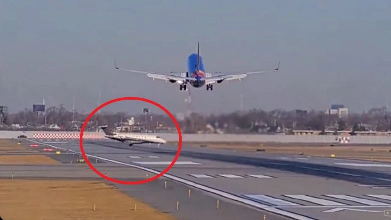 Watch: Southwest Flight Aborts Landing at Chicago Airport To Avoid Collision With Private Jet