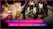 Surat: 2-Year-Old Boy on Way To Buy Ice Cream Falls Into Manhole With &lsquo;Damaged&rsquo; Lid, Rescue Operation Underway