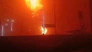 Ghaziabad Fire: Truck Carrying Gas Cylinders Catches Fire Near Bhopura Chowk, Triggering Series of Blasts; Explosion Heard for Several Kilometres (Watch Videos)