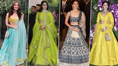 Alia Bhatt Birthday: Check Out Her Pics in Fabulous Lehengas and Pretty Cholis!