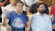 Neta XI vs Abhineta XI Cricket Match: Salman Khan, Maharashtra Deputy CM Eknath Shinde Attend &lsquo;TB Mukt Bharat&rsquo; Awareness T20 Match in Mumbai (Watch Video)