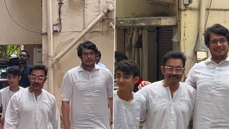 Aamir Khan Shares Warm Hugs With Sons Junaid Khan and Azad Rao Khan