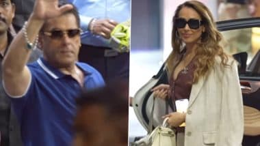 Salman Khan Jets Off to Jamnagar With Rumoured Girlfriend Iulia Vantur After ‘Sikandar’ Trailer Launch in Mumbai (Watch Video)