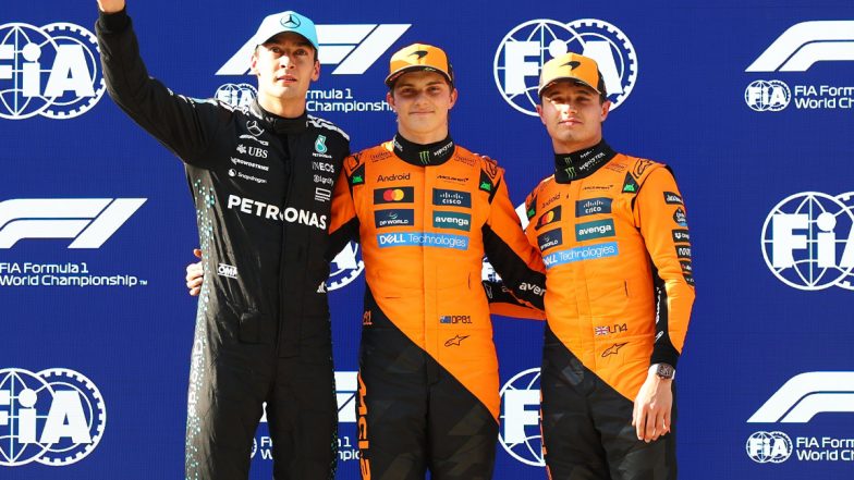 F1 2025: McLaren’s Oscar Piastri Takes His First Formula One Pole at Chinese Grand Prix; Lewis Hamilton To Start Fifth Spot