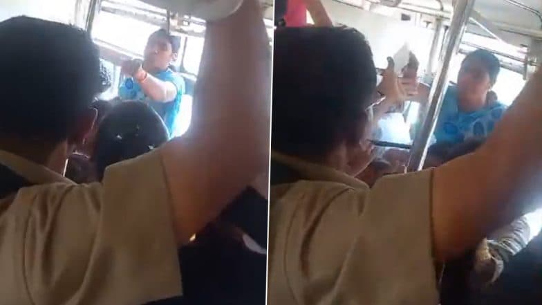 Khammam-Kodad Bus Chaos: Woman Argues Loudly, Shouts at Conductor Over Seat Dispute, Video Goes Viral