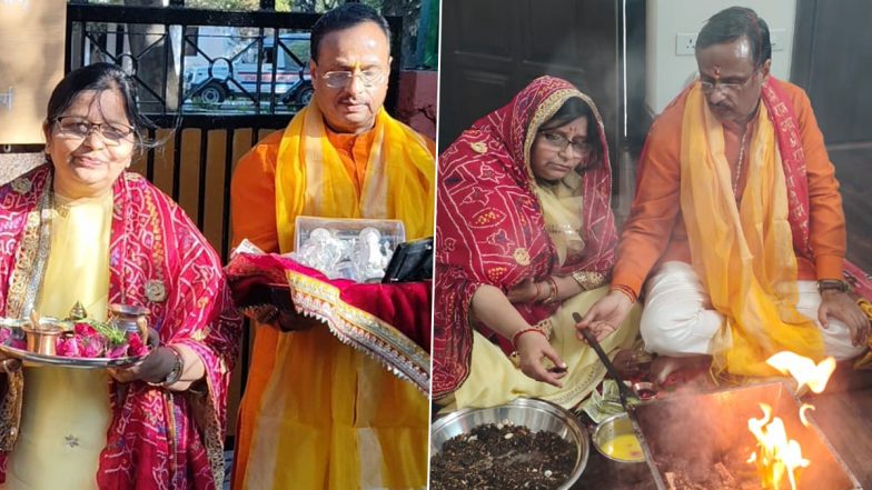 BJP’s Dinesh Sharma, Krishan Pal Gujar Rename Nameplates of Their Respective Residences to Swami Vivekanand Marg From Tughlak Lane in Delhi (See Pics)