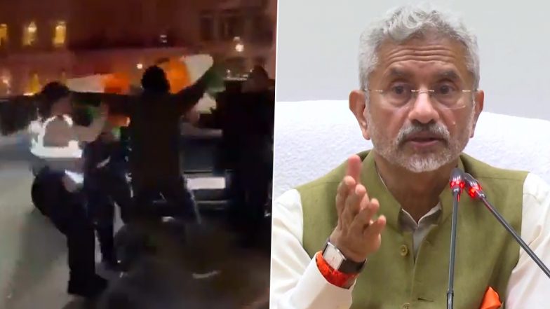 S Jaishankar Security Lapse: India Denounces Breach of Security by Pro-Khalistani Supporters During EAM&rsquo;s UK Visit (Watch Video)