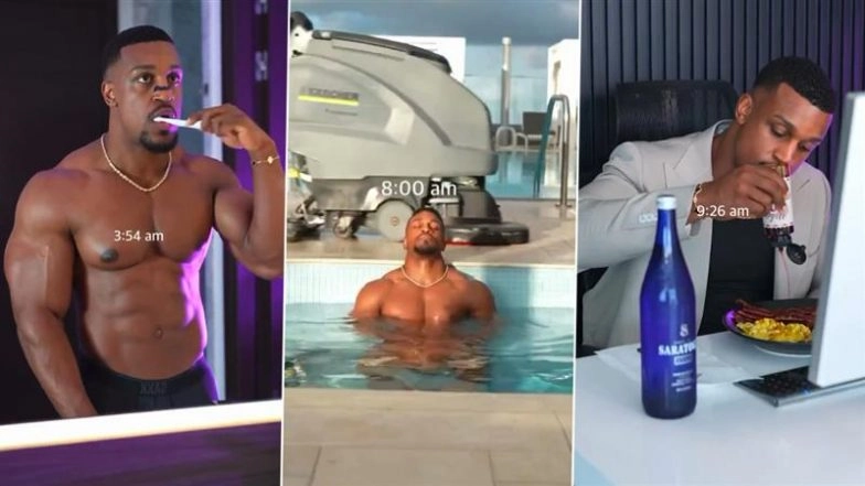 Fitness Coach Ashton Hall&rsquo;s Saratoga Ice Water and Banana Peel Morning Routine Breaks the Internet, Viral Videos Spark Wave of Funny Memes and Jokes (Watch)