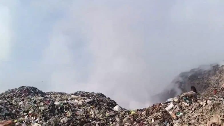 Jalandhar Fire: Massive Blaze Erupts at Wariana Dumpyard in Punjab, 25 Fire Engines Rushed to Scene (Watch Video)