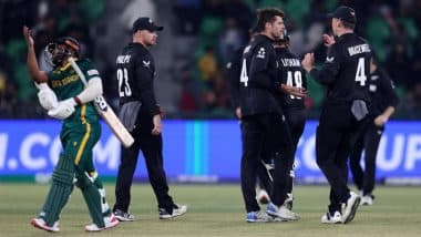 New Zealand Qualify For ICC Champions Trophy 2025 Final; Kane Williamson, Rachin Ravindra and Mitchell Santner Star As NZ Secure Comprehensive 52 Runs Win Over SA to Set Summit Clash Against India