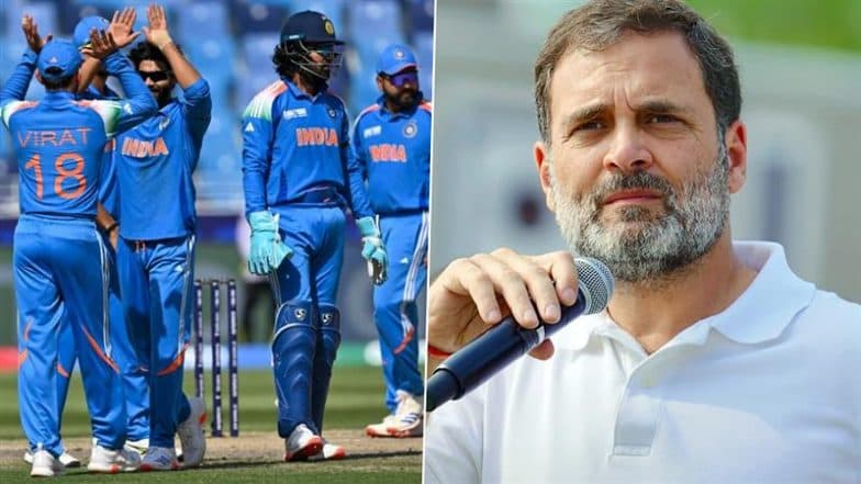 Rahul Gandhi Hails India’s Champions Trophy Semifinal Win, Says ‘Bring the Trophy Home, Boys’