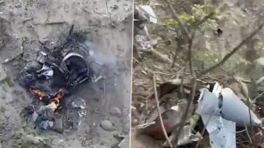 IAF Jet Crash in Haryana: Indian Air Force’s Jaguar Aircraft Crashes in Panchkula, Pilot Ejects Safely, Says Police (Watch Video)