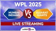 Mumbai Indians vs Gujarat Giants WPL 2025 Free Live Streaming Online: Watch TV Telecast of MI-W vs GG-W Women's Premier League T20 Cricket Match on Star Sports and JioHotstar Online