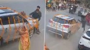 Raebareli Hit-and-Run Case: 1 Critical After Speeding Car Hits Bike in Unchahar, UP Police Respond After Disturbing Video Goes Viral