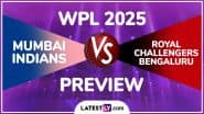 MI-W vs RCB-W WPL 2025 Preview: Likely Playing XIs, Key Battles, H2H and More About Mumbai Indians vs Royal Challengers Bengaluru Women's Premier League Match in Mumbai