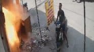 Blast Caught on Camera in Hyderabad: Explosion at ‘Illegal’ Gas Filling Shop in Kukatpally Leaves Owner Seriously Injured, Video Surfaces