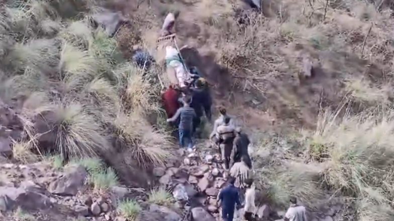 Jammu and Kashmir: 3 Dead, 10 Injured After Mini-Bus Meets With Accident in Mahore, Video Surfaces