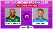 ENG 57/3 in 9 Overs | South Africa vs England Live Score Updates of ICC Champions Trophy 2025: Joe Root and Harry Brook Looking to Form Strong Partnership