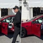 Elon Musk Plays Salesman as Donald Trump ‘Buys’ Red Tesla Model S Plaid After Checking Out Tesla Cars at White House (See Pics and Videos)