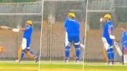 MS Dhoni Causally Hits Six During CSK's Training Session At Chepauk Ahead of IPL 2025 (Watch Video)