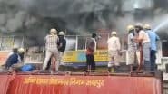 Jaipur Fire: Blaze Erupts at Warehouse in Rajasthan City, Video Shows Thick Cloud Of Smoke Emerging