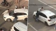 Sonipat Hit-and-Run: Woman Clings to Car Bonnet As Youths Drive for 1 Km in Haryana, Shocking Video Surfaces