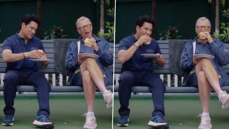 Microsoft Co-Founder Bill Gates Enjoys Vada Pav With Sachin Tendulkar 