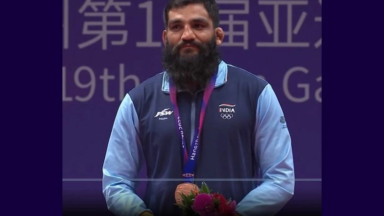 Senior Asian Wrestling Championship 2025: Sunil Kumar Wins Bronze Medal in Greco-Roman 87 kg in Amman