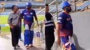 Rohit Sharma Spotted in Mumbai Indians Practice Kit at Wankhade Stadium Ahead of IPL 2025 (Watch Video)