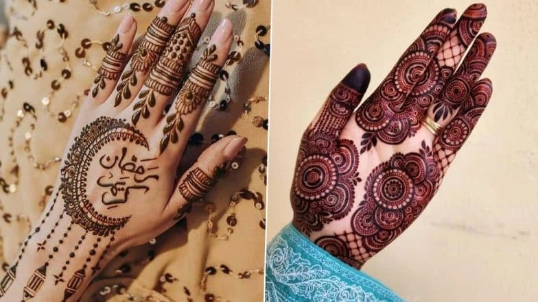 Ramadan 2025 Easy Mehndi Designs: Intricate Arabic Henna Patterns and Moon Mehendi Motifs Videos For Front and Back Hand To Celebrate the Holy Month of Ramzan (Watch)