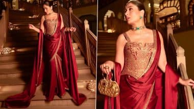 IIFA Digital Awards 2025: Kareena Kapoor Stuns in Red and Gold Outfit 