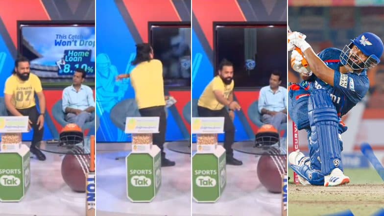 Panelist on Sports Tak Show Breaks TV in Anger at Rishabh Pant's Performance in IPL 2025, Video Goes Viral