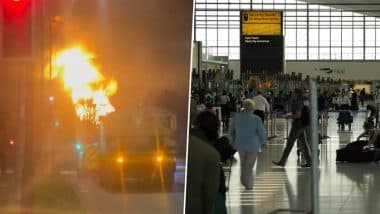 London Fire: Heathrow Airport To Remain Closed Until March 21 Amid Widespread Power Outage Caused by Blaze at Electrical Substation in Hayes