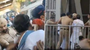 Pune Metro Service Disrupted: Petrol Thrown at Police As NCP-SP Protest Turns Violent at PMC Metro Station, Video Surfaces